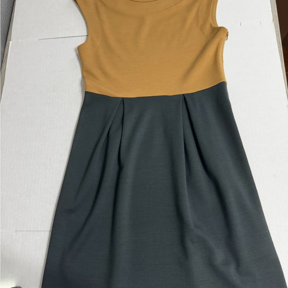 Tibi Brown and Black‎ Midi Dress View 4